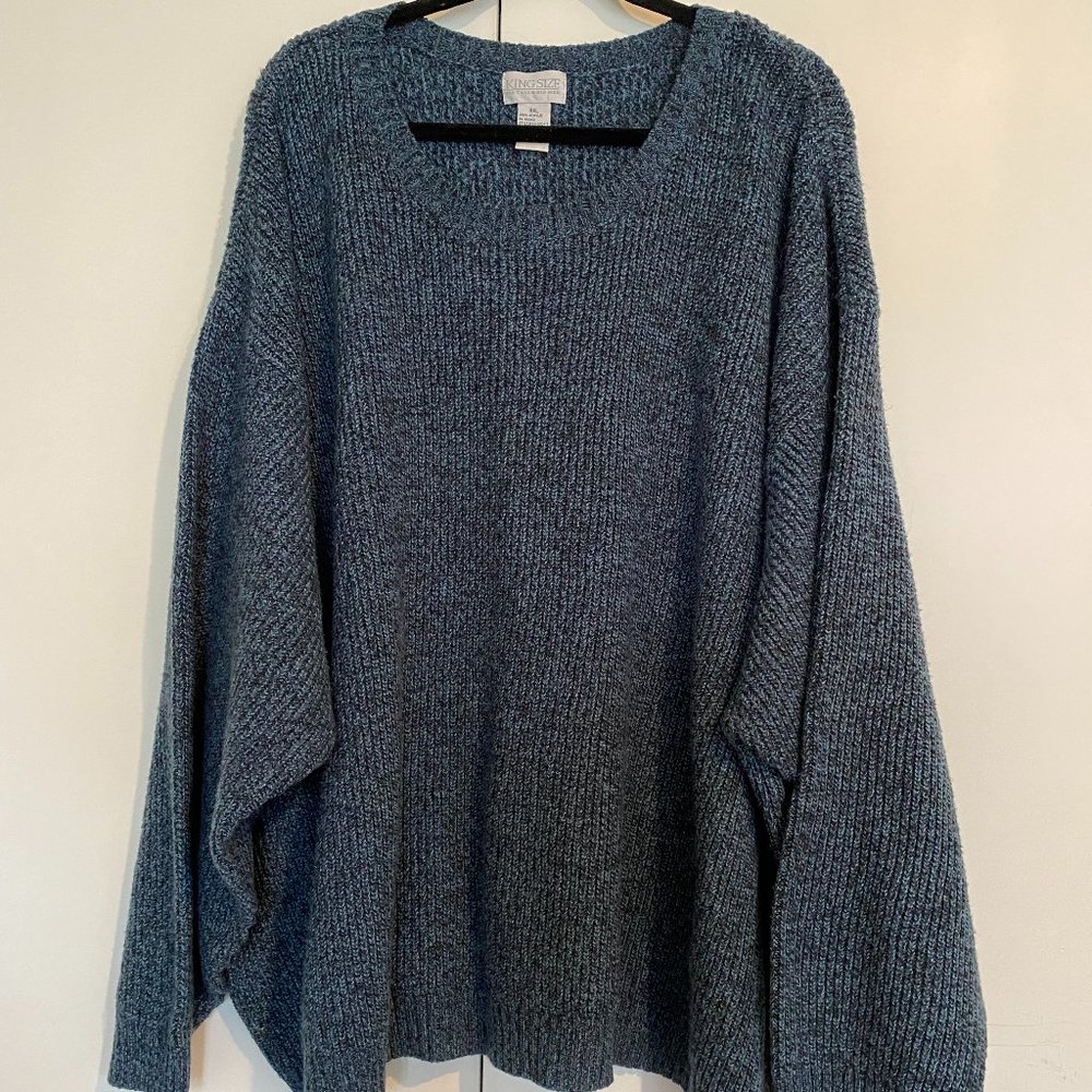 King Size Big and Tall 8XL Shaker Knit Crewneck Sweater